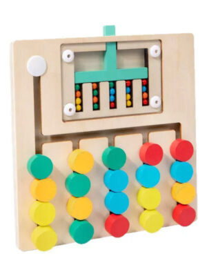 Wooden ball rolling toy