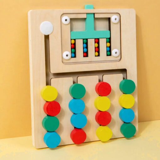 Wooden ball rolling toy